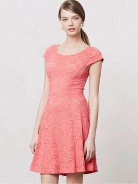 Anthropologie Maeve Dayflower jersey lace dress Size large